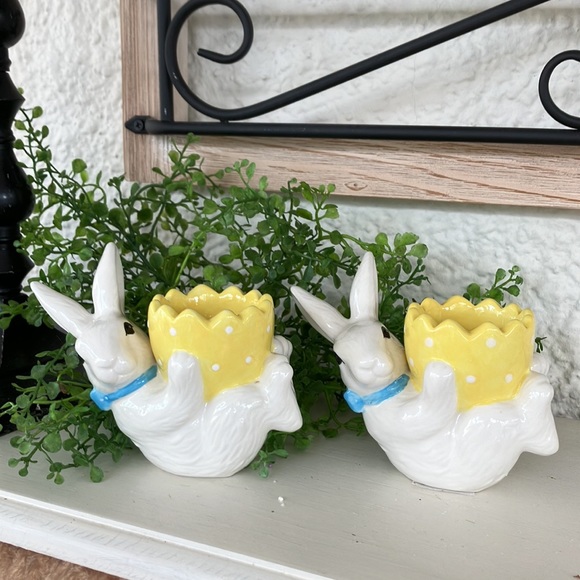 NIB - Yankee Candle Bunny and Egg Tea Light Holder #1310720 - Picture 4 of 7